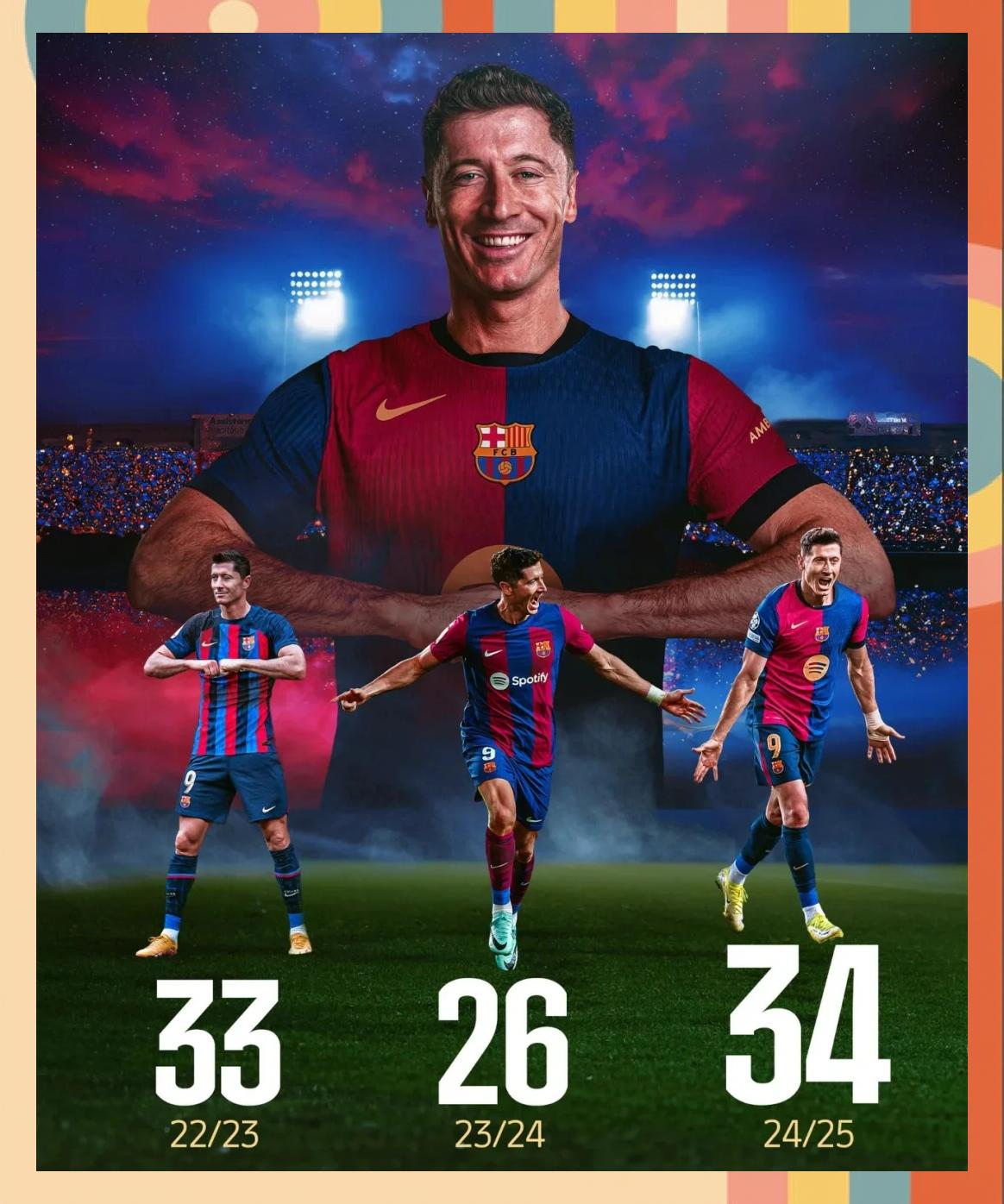 刷新纪录首场状态出色，公牛观众沸腾！，莱万多夫斯基重返赛场赢得满堂喝彩